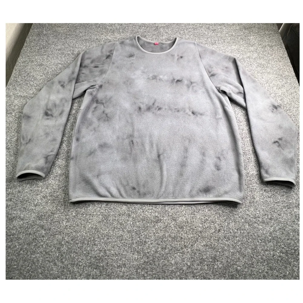 Lululemon Fleece Crewneck Sweatshirt Men's XL Grey Tie Dye Asphalt Pullover